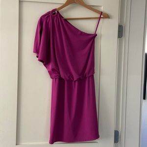 White House black market 00 one shoulder dress